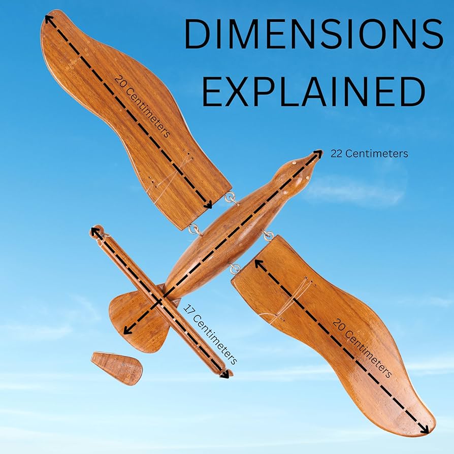 Amazon.co.jp: 職人手作り木製飛ぶ鳥3D(3次元)モデル翼付き|独占ホーム